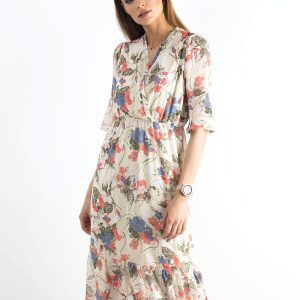 Light beige floral dress