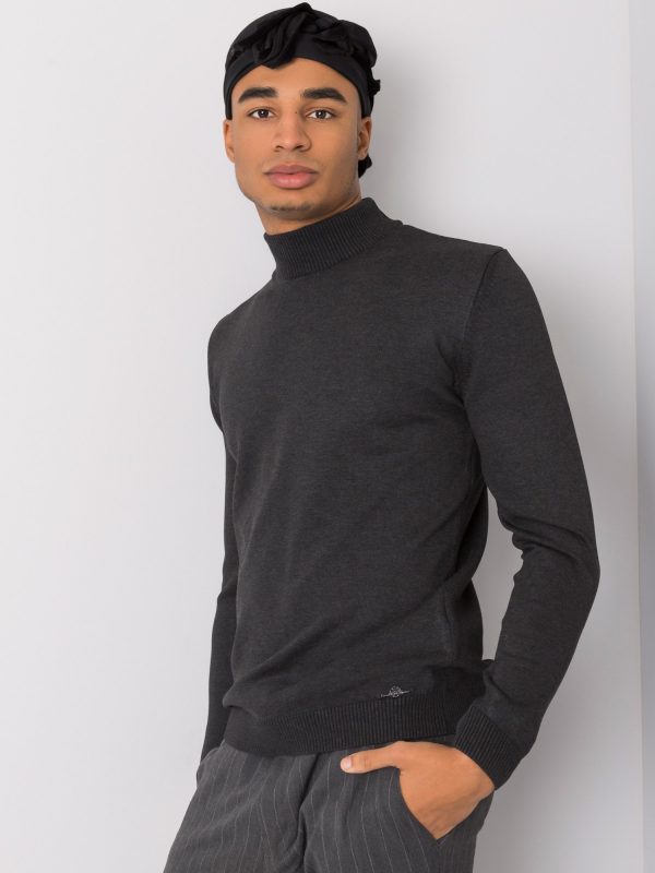 Thiago LIWALI Men's Graphite Turtleneck Sweater