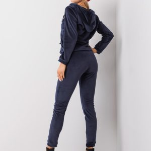 Navy blue velour set Melody