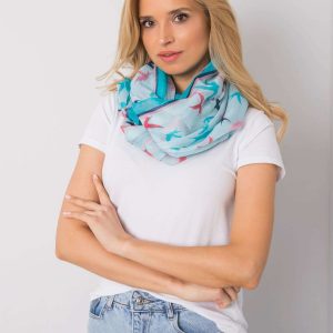 Blue scarf with print