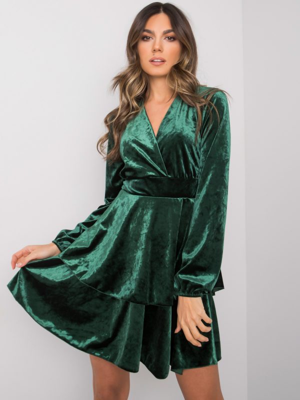 Green velour dress Alice RUE PARIS