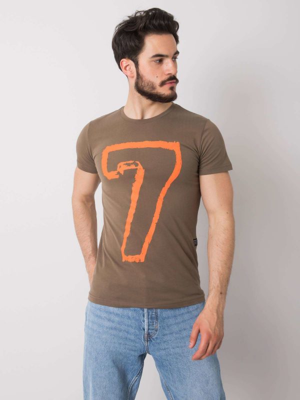 Khaki T-shirt for men cotton Marshall