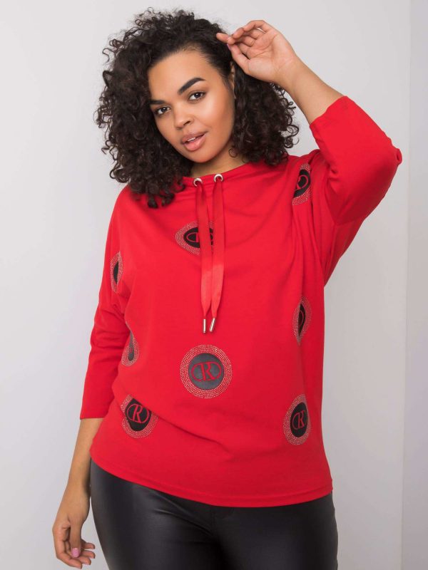 Red Kaylan Cotton Blouse