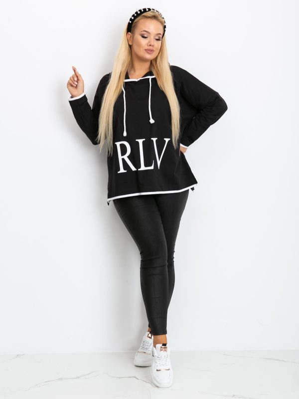 Black plus size sweatshirt Skip