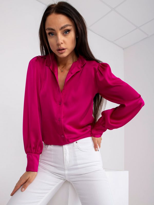 Women's Fuchsia Elegant Shirt Lena RUE PARIS