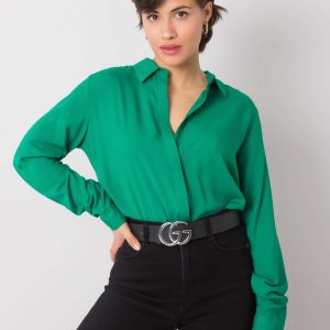 Green classic shirt Yvaine RUE PARIS