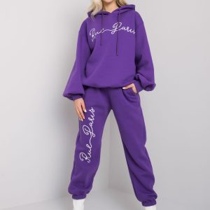 Dark purple cotton set Lily RUE PARIS