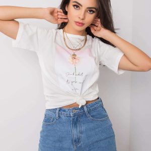 Vanessa White Cotton T-Shirt