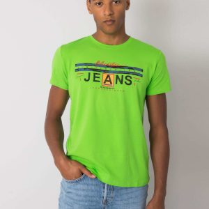 Green Men's T-Shirt with Round Neck Royce