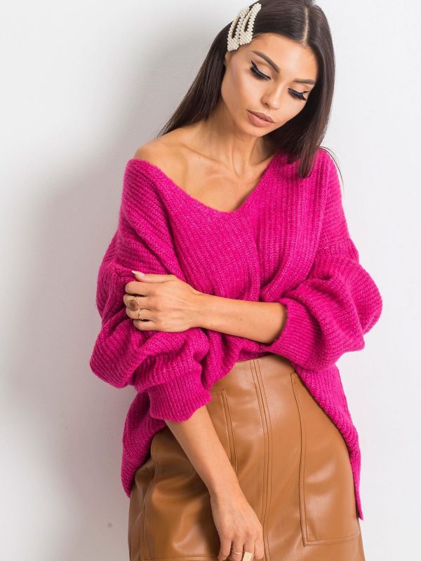 RUE PARIS Fuchsia sweater Wandering