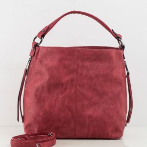 Dark red eco-leather bag