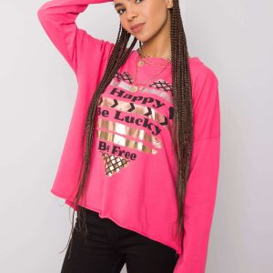 Miriana Pink Long Sleeve Blouse