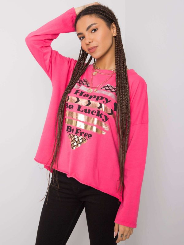 Miriana Pink Long Sleeve Blouse