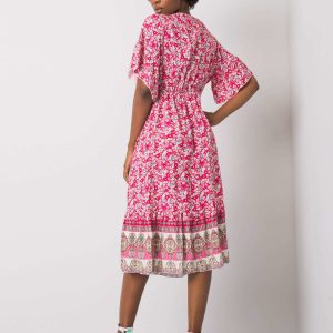 Pink Patterned Selkie Dress