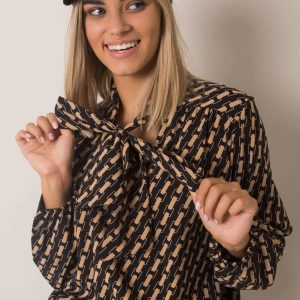 Black and beige blouse East