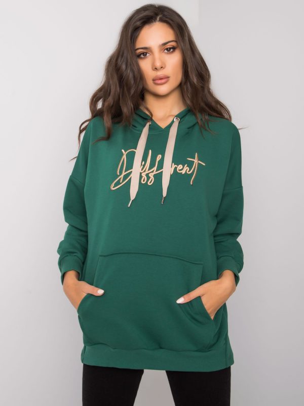 Fallon dark green kangaroo sweatshirt