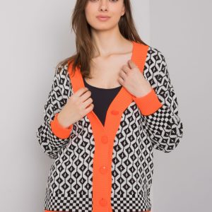 Guarda RUE PARIS white and orange cardigan