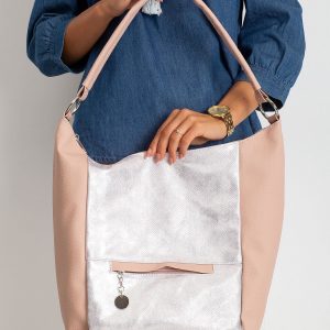 Dirty pink women's bag made of eco leather