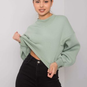 Pistachio hoodless sweatshirt Thilde