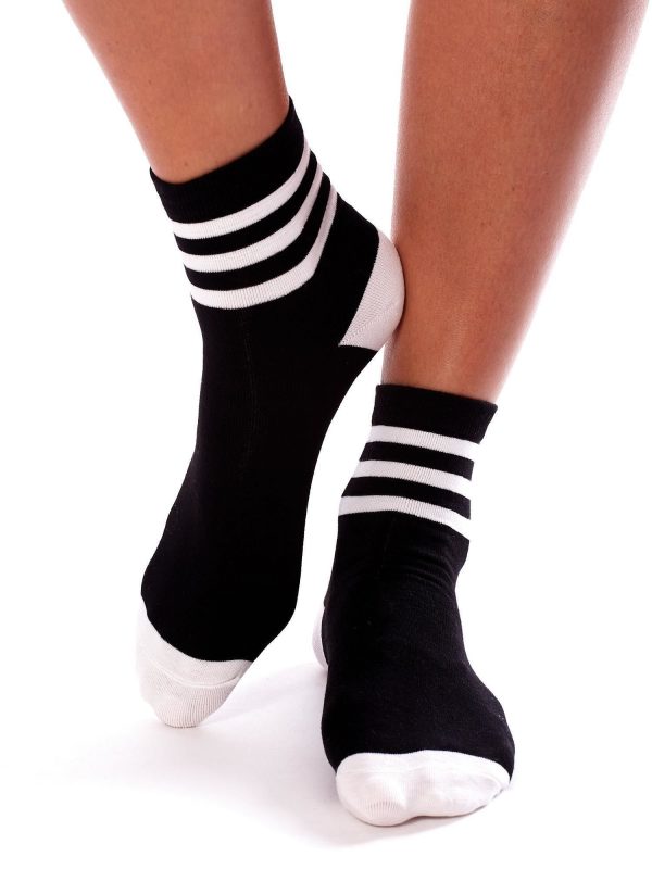 Black Women's Striped Socks 3-Pack