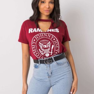 Burgundy t-shirt with print Cordoba