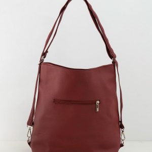 Burgundy bag with pocket