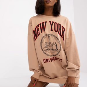 Beige oversized sweatshirt Isla