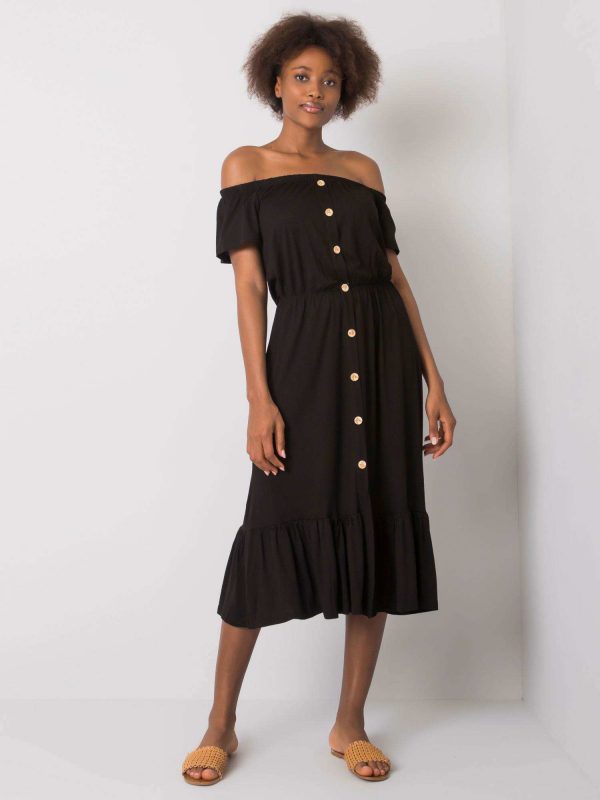 Black Spanish dress with frill Aphrodite