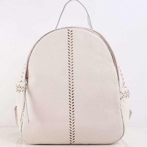 White Eco Leather Backpack