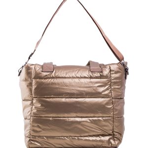 Gold Quilted Shoulder Bag