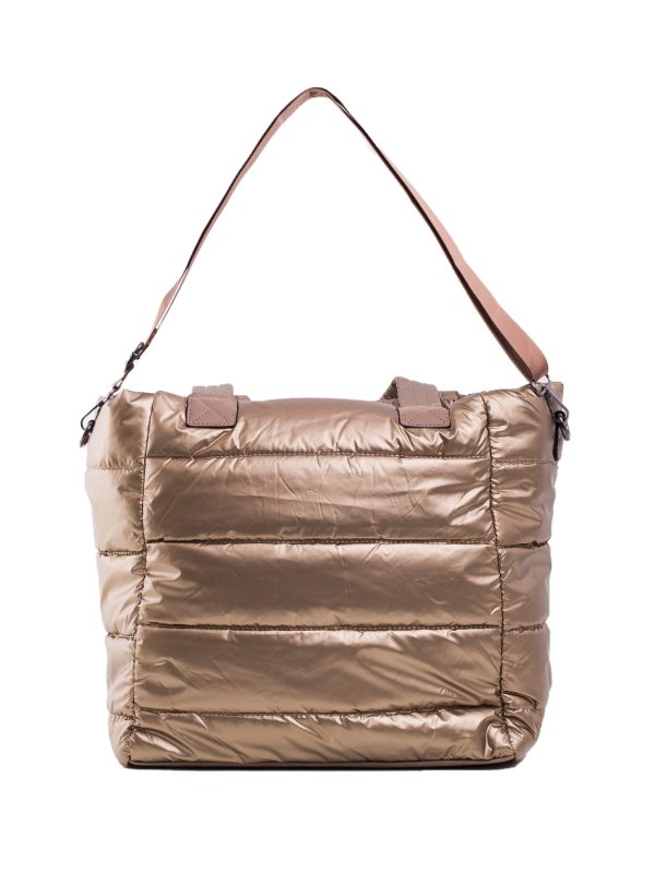 Gold Quilted Shoulder Bag