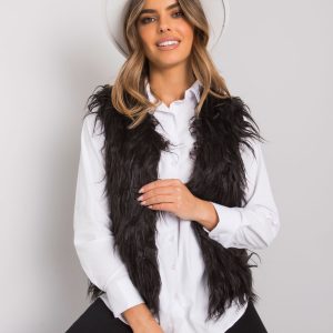 Black Women's Fur Vest Moncalieri OCH BELLA