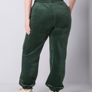 Dark green velour sweatpants Jackie RUE PARIS