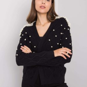 Black sweater with pearls Meridiah