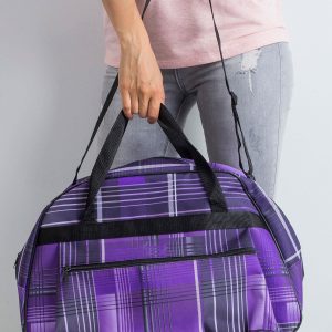 Purple Plaid Travel Bag