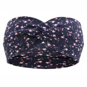 Navy blue headband for girl with patterns 6-9 years