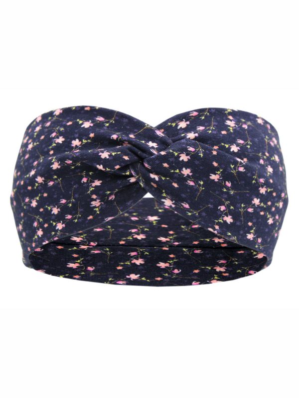 Navy blue headband for girl with patterns 6-9 years