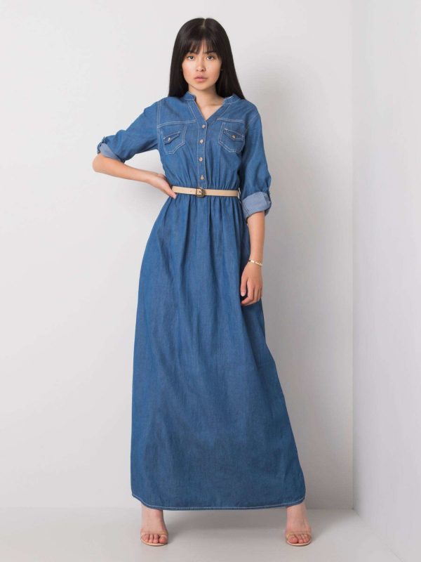 Blue casual dress Bertha RUE PARIS