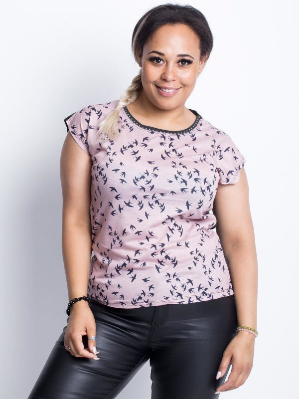 Dirty pink t-shirt Sizzling PLUS SIZE