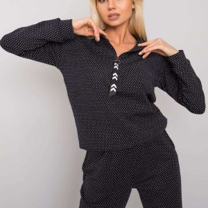 Black Mariel Knitted Two-Piece Set