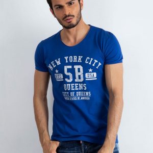 Blue Men's T-Shirt Queens