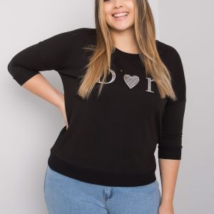 Alice black plus size blouse