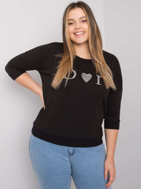 Alice black plus size blouse