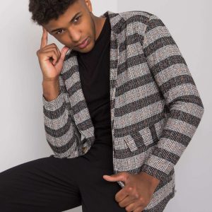 Jameson Black and Grey Plaid Men's Blazer