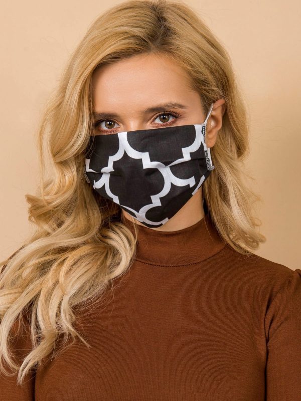 Black and white reuse cotton mask