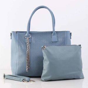 Blue Openwork Bag