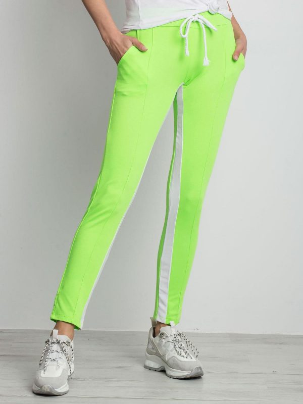 Fluo green sweatpants Defined