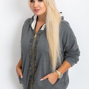 Dark Grey Plus Size Sweatshirt Canva