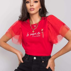 Red T-shirt for women Abril