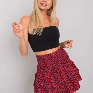 Black and red skirt with flounce Stavrina RUE PARIS